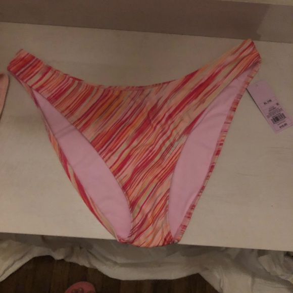 Pink stripe wild fable bikini bottoms  size XL (16) - Picture 2 of 5